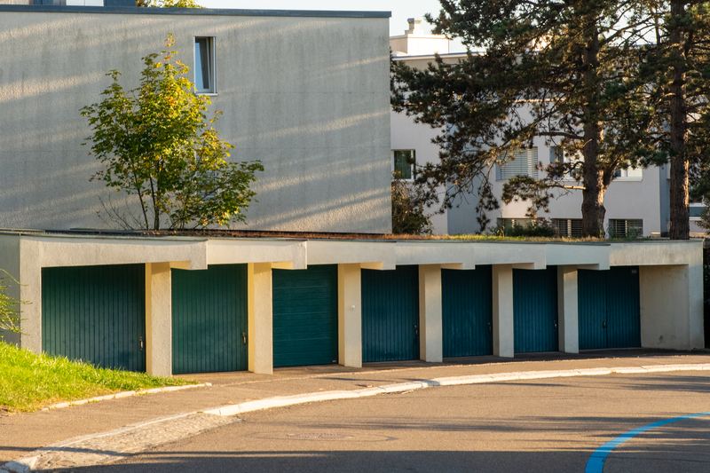 blue garage doors